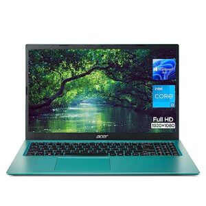 acer aspire 3 laptop, 15.6inches fhd screen, intel core i3-1115g4, 8gb ddr4 ram, windows 11 home, 256gb pcie m.2 ssd, wi-fi, hdmi, rj-45, webcam, teal blue a315-24p