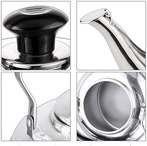 Tea Kettle, Whistling Stove top teapot Kettle Capacity 304 Stainless Steel Stovetop Kettles,Tea Pot,Anti-scalding Handle,Induction Cooktops,Gas Stove -3L