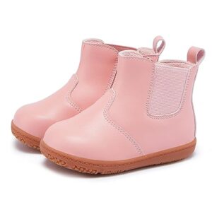 BMCiTYBM Baby Girls Boys Boots High Top First Walking Shoes Pink Size 6-12 Months Infant