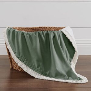 Sweet Jojo Designs Dark Green Boho Boy Girl Gender Neutral Soft Baby Blanket Receiving Security Stroller Swaddle Toddler Newborn Infant Kids Minky Modern Bohemian Farmhouse Southwest Chic Diamond Tuft