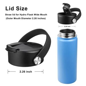 Tzuoieo Flip lid for Hydro Flask Wide Mouth 32 40 oz with Flexible Handle, Replacement Coffee Lid Compatible with Hydroflask, Nalgene, and More Top Water Bottle Brands Wide Mouth 32 oz 40 oz