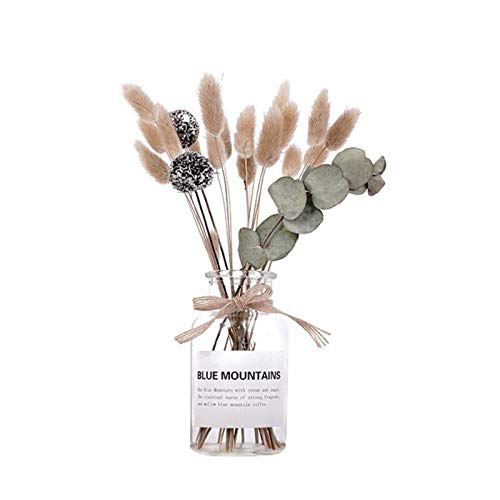 EdricShop Elegant Natural Dried Cotton Flower Artificial Plants Artificial Flowers Coloul Real Wheat Ear Flower Bouquet Long Buhes - (Color: 4)