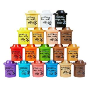 colorations wheat & gluten free variety pack, 18 colors, 2oz each | non-toxic, play dough, bulk set, sensory kit, party favors, classroom pack