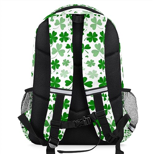 GzLeyigou Patricks Shamrock Clover School Backpacks for Boys Girls Happy St Patrick Day BookBag for Teen Girls Travel Schoolbag for Boys Girls Middle High school Bookbags