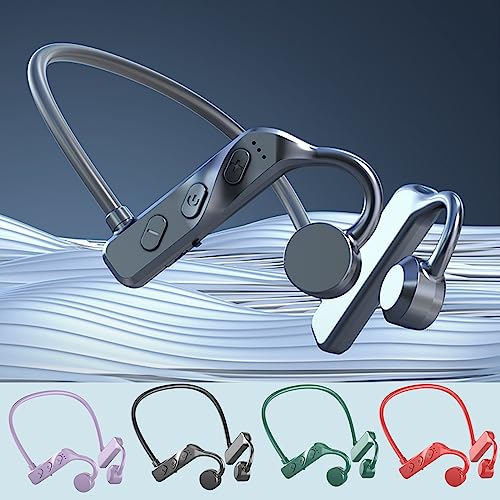 Yrmaups Bone-Conduction Headphones Open Ear Headphones Bluetooth 5.2 Sports Wireless A-ir Conduction Earphones Touching Stereo with Built-in Mic,Sweat Resis-tant Headset for Running