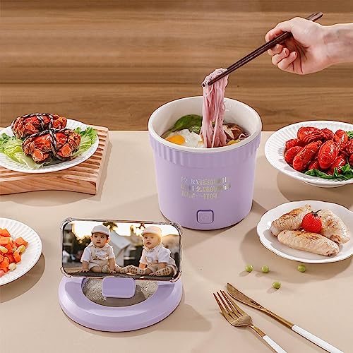 Smart Mini Electric Rice Cooker, 1L Portable Rice Cooker, Smart Control Multifunction Cooker, Travel Rice Cooker Small for 2-3 People, Food Steamer, Personal Multi-cooker Brown Rice, White Rice, Soup