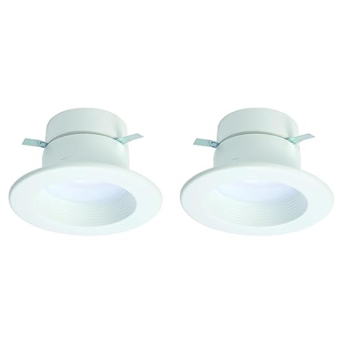 HALO RL 4 in. White Integrated LED Recessed Ceiling Light Trim at Selectable CCT (2700K-5000K), Extra Brightness (915 Lumens) (Pack of 2)