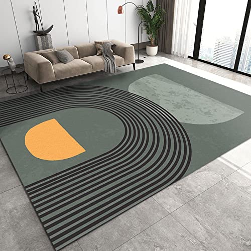 Modern Boho Artlarge Area Rugs, Mid-Century Modern Indoor Non-Slip Kids Rugs, Machine Washable Breathable Durable Carpet for Front Entrance Floor Decor,5 x 7ft