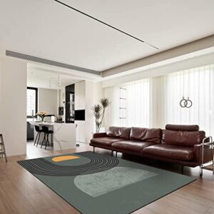 Modern Boho Artlarge Area Rugs, Mid-Century Modern Indoor Non-Slip Kids Rugs, Machine Washable Breathable Durable Carpet for Front Entrance Floor Decor,5 x 7ft