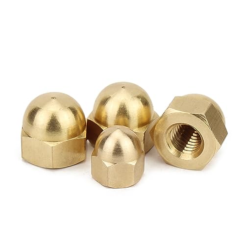 M3 M4 M5 M6 M8 M10 M12 M14 M16 Brass Cap Hex Nuts Decorative Dome Head Cover Semicircle Acorn Nut (Size : M8 (5pcs))