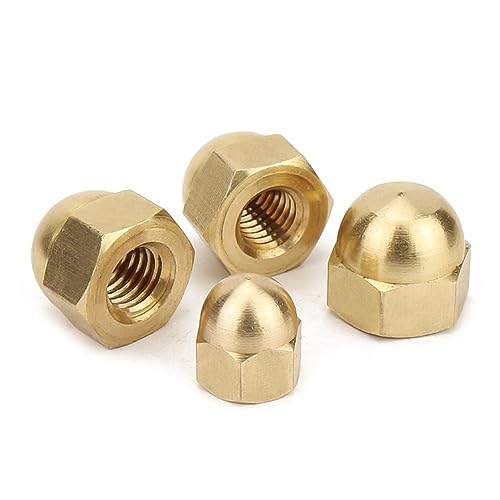 M3 M4 M5 M6 M8 M10 M12 M14 M16 Brass Cap Hex Nuts Decorative Dome Head Cover Semicircle Acorn Nut (Size : M8 (5pcs))