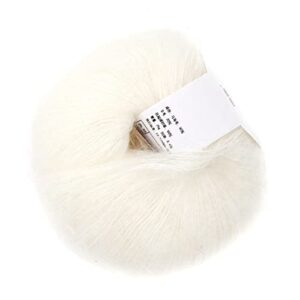 Angora Wool Yarn, Popular Soft Mohair Pashm Knit Angora Long Wool Yarn Hot More Colors(White)