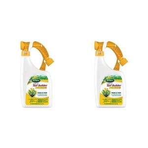 scotts liquid turf builder with plus 2 weed control, liquid weed killer and fertilizer, 32 fl. oz. (pack of 2)