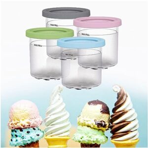 creami pints, for ninja creami ice cream maker,16 oz ice cream storage containers airtight and leaf-proof compatible nc301 nc300 nc299amz series ice cream maker