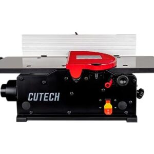 Cutech 401120HI 12-Inch Spiral Cutterhead Benchtop Jointer with Cast Iron Tables, 24 Tungsten Carbide Inserts, Extra Long 24" Fence, Additional Fence Brackets and a 12-amp Motor