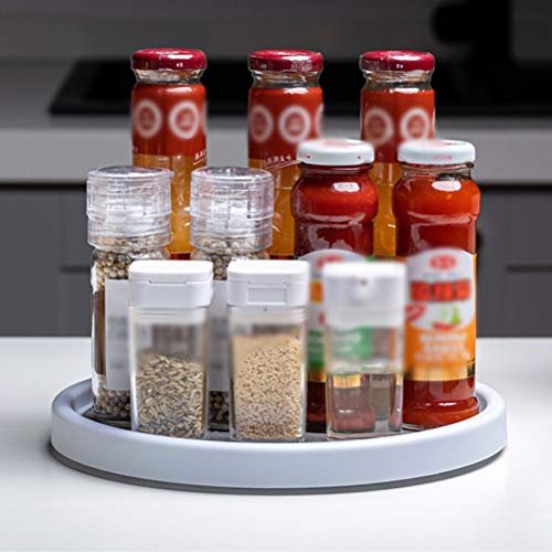 Lazy Susan Organizer Non Skid Lazy Susan Turntable for Cabinet, Pantry Organization and Storage, Kitchen, Fridge, Bathroom, Under Sink Organizer, Spice Rack (Small 25 * 3.1cm)