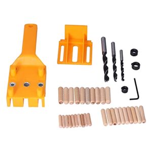 handheld dowel jig kit hole punch with metal ring aperture quick wood doweling jigs abs for woodworkers orange