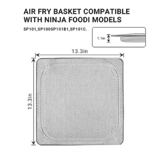 Replacement Air Fryer Basket for Ninja Foodi SP101 Air Fry Oven, Stainless Steel Air Fryer Accessories for Ninja Foodi SP100, SP101B1, SP101C (for SP100 Series)