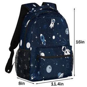 Space Astronaut Backpack Small Lightweight Laptop Daypack Spaceship Rocket Travel Back Pack Mochilas Para Hombres Mujer College Backpacks for Wome Men