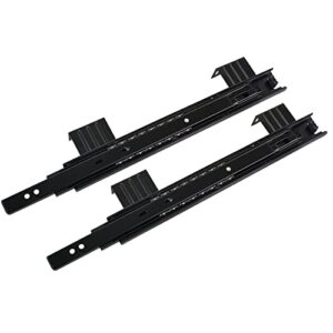 2 pcs heavy duty ball bearing slides under desk keyboard tray runners 12inch - with screws - hanging mount, 3-sections extension rails computer slides keyboard drawer slides