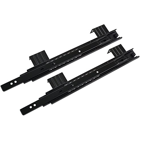 2 Pcs Heavy Duty Ball Bearing Slides Under Desk Keyboard Tray Runners 12inch - with Screws - Hanging Mount, 3-Sections Extension Rails Computer Slides Keyboard Drawer Slides