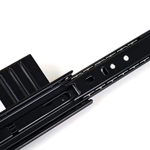 2 Pcs Heavy Duty Ball Bearing Slides Under Desk Keyboard Tray Runners 12inch - with Screws - Hanging Mount, 3-Sections Extension Rails Computer Slides Keyboard Drawer Slides