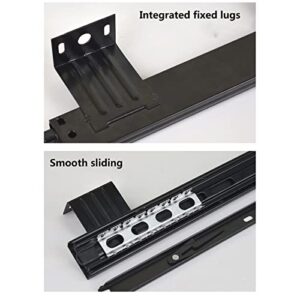 2 Pcs Heavy Duty Ball Bearing Slides Under Desk Keyboard Tray Runners 12inch - with Screws - Hanging Mount, 3-Sections Extension Rails Computer Slides Keyboard Drawer Slides