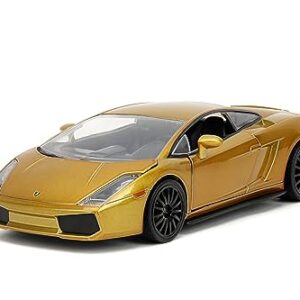 Fast & Furious Fast X 1:24 Gold Lamborghini Gallardo Die-Cast Car, Toys for Kids and Adults