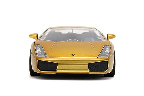 Fast & Furious Fast X 1:24 Gold Lamborghini Gallardo Die-Cast Car, Toys for Kids and Adults