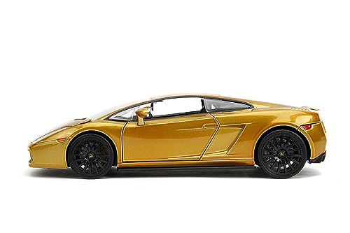 Fast & Furious Fast X 1:24 Gold Lamborghini Gallardo Die-Cast Car, Toys for Kids and Adults