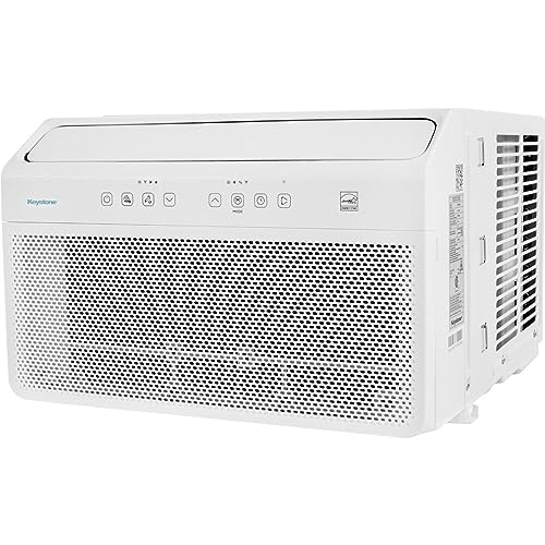 Keystone Energy Star 12,000 BTU Window Mounted Inverter Air Conditioner & Heater with Quiet, High Efficiency Operation and Remote, Window AC Unit for Apartment, Medium-Large Rooms up to 550-Sq.Ft.
