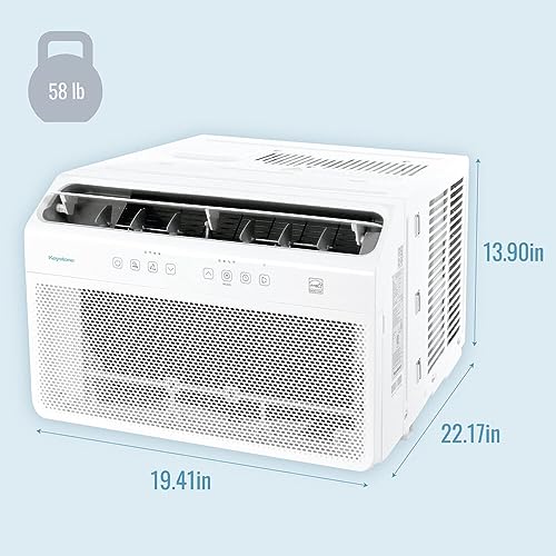 Keystone Energy Star 12,000 BTU Window Mounted Inverter Air Conditioner & Heater with Quiet, High Efficiency Operation and Remote, Window AC Unit for Apartment, Medium-Large Rooms up to 550-Sq.Ft.