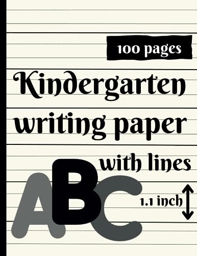 Kindergarten writing paper with lines: Primary Composition Notebook / handwriting practice paper with dotted lines / 8.5"x11"/ 100 pages/ 50 sheets