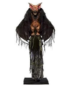 spirit halloween 6 ft desmodus animatronic | animated decoration | body extends | lunging mechanism | plays sounds