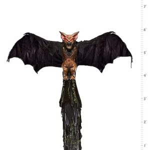 Spirit Halloween 6 Ft Desmodus Animatronic | Animated Decoration | Body Extends | Lunging Mechanism | Plays Sounds