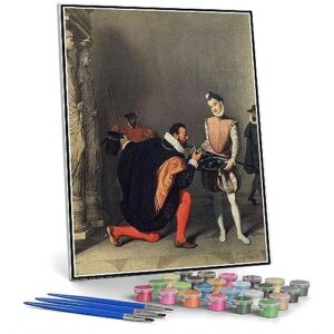 Paint by Numbers for Adult Don Pedro of Toledo Kissing The Sword of Henri Iv Painting by Jean Auguste Dominique Ingres DIY Painting Paint by Numbers Kits On Canvas