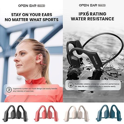 Ttbesmi Running Wireless Waterproof Bone Conducting Conduction Headphones Bluetooth Bone Conduction Earbuds Earphones Headset Waterproof Open Ear Earbuds Headphones Wireless Bluetooth