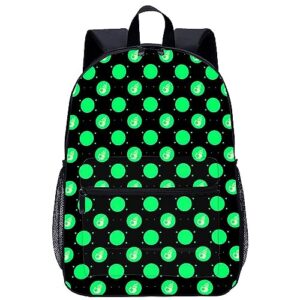 st. patrick's day green dots pattern laptop backpack lightweight 17 inch travel daypack shoulder bag for men women
