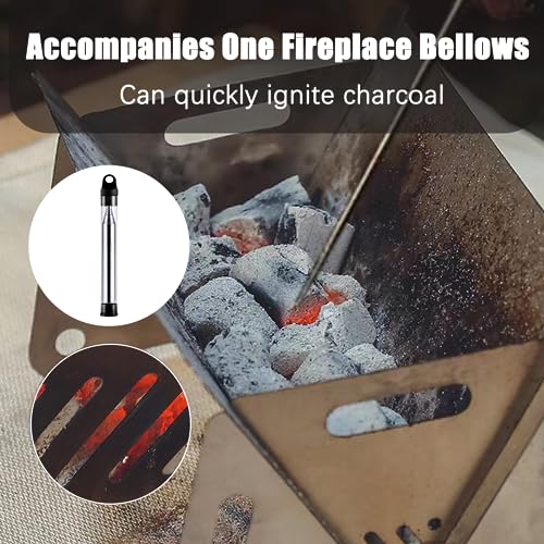 Mini BBQ Grill, Portable Charcoal Grill, Small Barbecue Grill for Camping Patio Outdoor, Indoor Table Top Folding Grills, Stainless Steel Roast Stove for Beach, Backpacking, Hiking, Traveling.