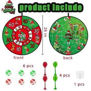 Christmas Dart Board Games Christmas Party Fun Games with Hooks Sticky Balls Surprise Christmas Party Favors for Xmas Party Supplies