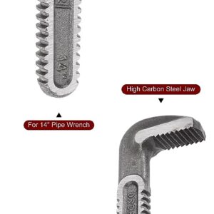 HARFINGTON Pipe Wrench Hook Jaw 14" Plumbing Wrench Replacement Jaws Carbon Steel for 14" Adjustable Wrench