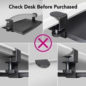 EHO Clamp-On Retractable Adjustable Keyboard Tray, Under Desk Ergonomic Keyboard Tray - Easy Tool-Free Install - Small with Wrist Rest for Enhanced Typing Comfort, Space-Saving, Surface 20" x 11.5"