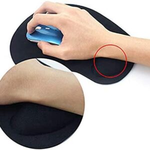 Mouse Pad, Mouse pad with Wrist Rest，Ergonomic Mouse Pad, Gel Cushion，Non-Slip PU Base for Easy Typing Pain Relief, Washable and Durable, Black