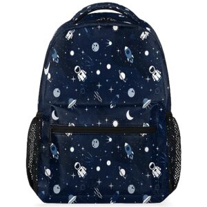 space astronaut small laptop back pack casual travel daypacks spaceship rocket lightweight college bags simple computer backpack for women men travel college essentials