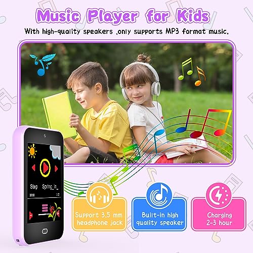 JYNZYUPO Kids Smart Phone Learning Toy Phone Gifts for Girls 3 4 5 6 Year Old Phone Touchscreen Learning Toy Christmas Birthday Gifts for 3 4 5 6 7 8 9 Year Old Girls with 8G SD Card