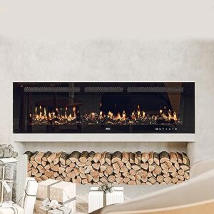 clihome 60in electric fireplace fire places electric fireplace inserts electric fireplace heater fireplace decor fireplace heater with timer, remote control, adjustable flame color 750/1500w