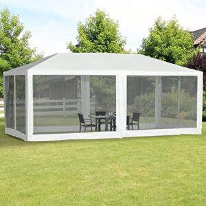 RUIZE Hardtop Gazebo, Galvanized Steel Canopy with Netting and Shaded Curtains, Aluminum Frame Polycarbonate Hardtop Gazebo for Backyard, Patio, Garden