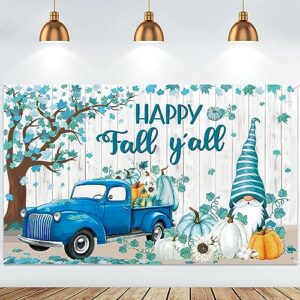 harloon fall banner decorations autumn pumpkin backdrop happy fall y'all harvest photo background leaves thanksgiving backdrop for farmhouse holiday fall party supplies decor 72.8 x 43.3 inch