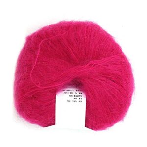 upqrsg wool yarn, soft, durable wool fiber soft touch sense wool yarn for knitting, anti pilling anti shrinkage hand washable knitting wool, for weave scarves, shawls(red)