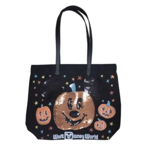 wdw theme parks halloween jack-o-lantern pumpkin mickey tote bag